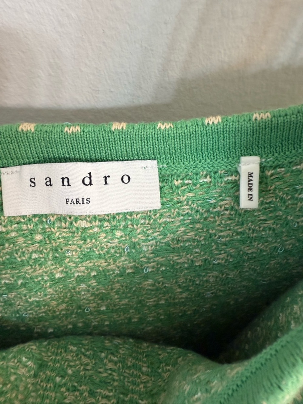 Sandro “Lea” green tweed dress Size XL - Picture 7 of 11